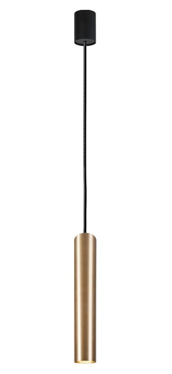 Lampa sufitowa wisząca Industrialna Loft EYE SOLID BRASS I zwis L 8800 NOWODVORSKI Lighting GU10 oświetleniowa żyrandol nowoczesna metal do Kuchni Jadalni nad stół blat wyspę mosiądz złoto-czarna pojedyncza Inspiracje Premium