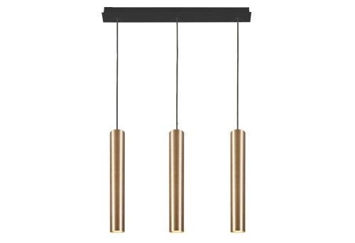 Lampa sufitowa wisząca Industrialna Loft EYE BRASS III zwis 7863 NOWODVORSKI Lighting GU10 x3 oświetleniowa żyrandol nowoczesna metal do Kuchni Jadalni nad stół blat wyspę mosiądz złoto-czarna zwis Inspiracje Premium
