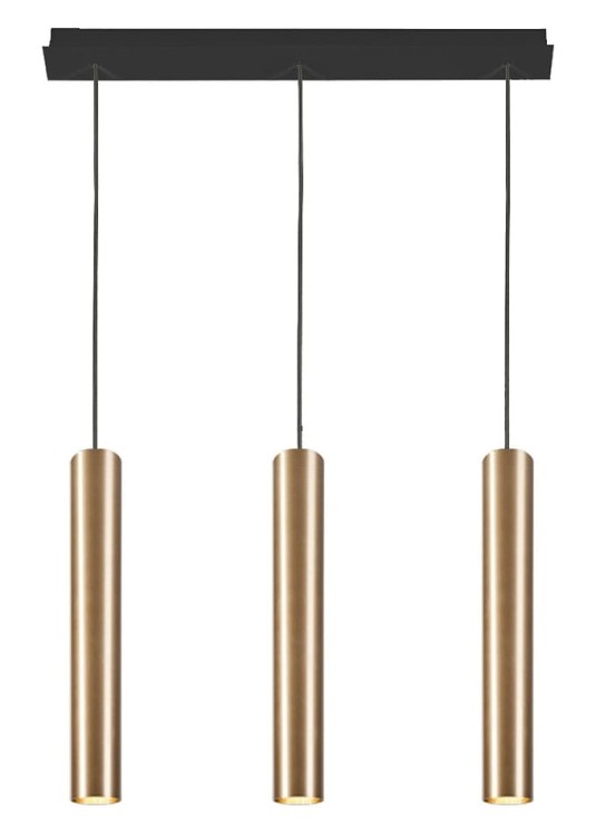 Lampa sufitowa wisząca Industrialna Loft EYE BRASS III zwis 7863 NOWODVORSKI Lighting GU10 x3 oświetleniowa żyrandol nowoczesna metal do Kuchni Jadalni nad stół blat wyspę mosiądz złoto-czarna zwis Inspiracje Premium