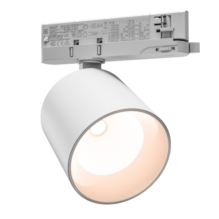 Lampa szynowa Reflektor szynowy ARTEMIDA MAXI 12-42W WW 230V 36, 60st. IP20 Ra90 100x96x130 Biały 5 Lat Gwarancji z regulacją mocy SLI033026WW_PW SPECTRUM LED szynoprzewodu
