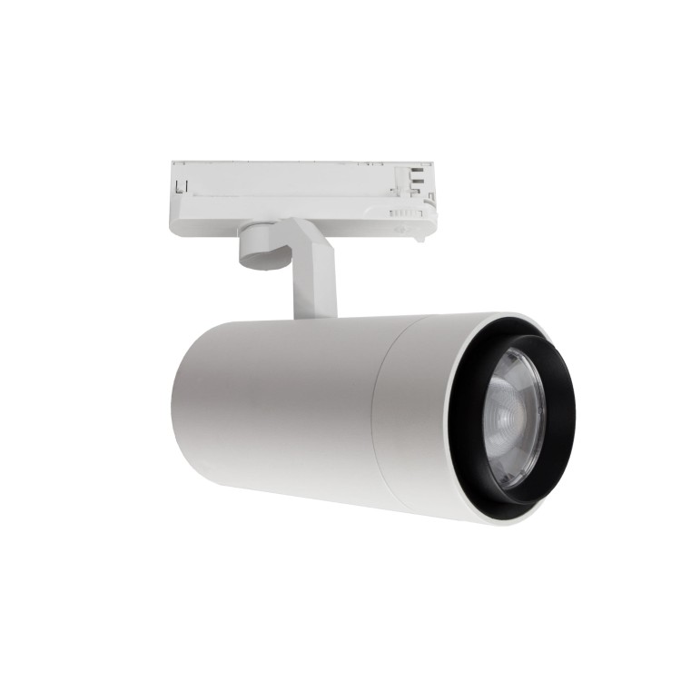 Lampa szynowa Reflektor szynowy PAVA 2 na Szynoprzewód 3F 19-42W NW 230V 20-45ST IP20 RA90 Biały 5 Lat Gwarancji Z regulacją mocy SLI033030NW_PW SPECTRUM LED szynoprzewodu