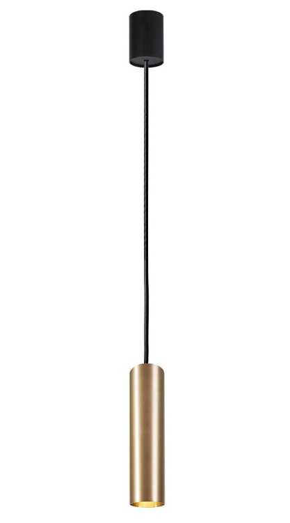 Lampa sufitowa wisząca Industrialna Loft EYE SOLID BRASS I zwis M 8914 NOWODVORSKI Lighting GU10 oświetleniowa żyrandol nowoczesna metal do Kuchni Jadalni nad stół blat wyspę mosiądz złoto-czarna pojedyncza Inspiracje Premium