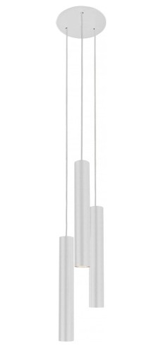 Lampa sufitowa wisząca Industrialna Loft EYE WHITE III zwis L 8916 NOWODVORSKI Lighting GU10 x3 oświetleniowa żyrandol nowoczesna metal do Kuchni Jadalni nad stół blat wyspę biała zwis Inspiracje Premium