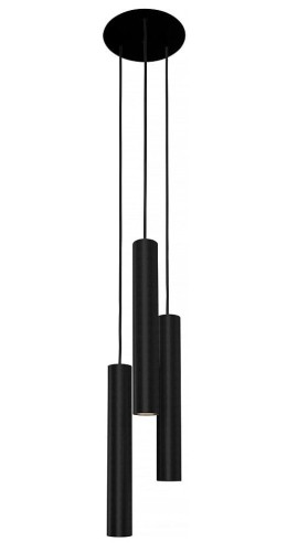 Lampa sufitowa wisząca Industrialna Loft EYE BLACK III zwis L 8917 NOWODVORSKI Lighting GU10 x3 oświetleniowa żyrandol nowoczesna metal do Kuchni Jadalni nad stół blat wyspę czarna zwis Inspiracje Premium