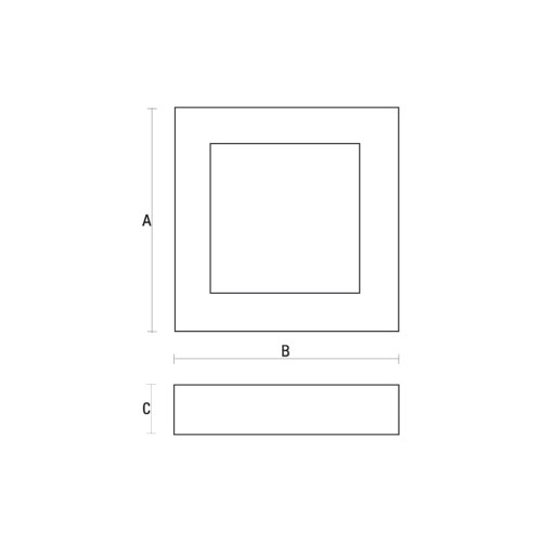 Oprawa sufitowa downlight ALGINE ECO LED SQUARE 230V 6W IP20 WW sufitowe biała ramka Natynkowa SLI035022WW SPECTRUM LED
