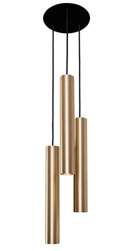 Lampa sufitowa wisząca Industrialna Loft EYE SOLID BRASS III zwis L 8915 NOWODVORSKI Lighting GU10 x3 oświetleniowa żyrandol nowoczesna metal do Kuchni Jadalni nad stół blat wyspę mosiądz złoto-czarna zwis Inspiracje Premium