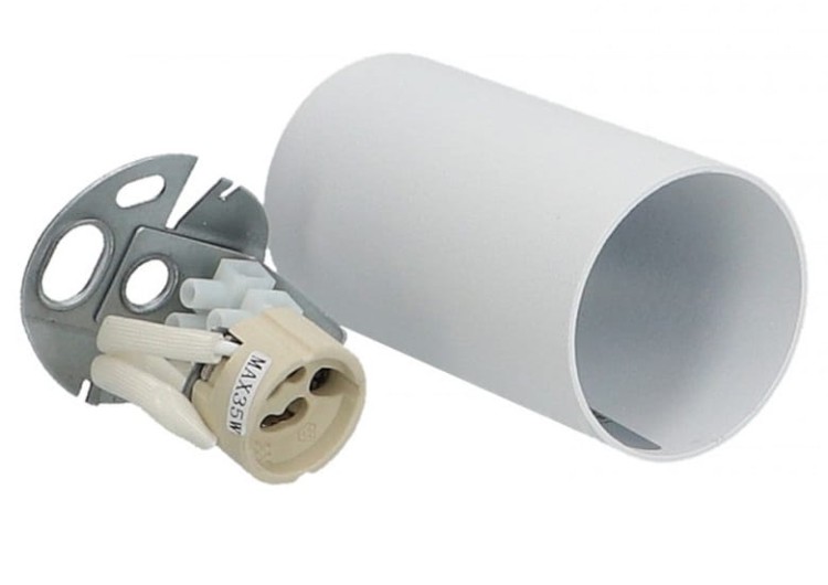 Sufitowa oprawa lampa punktowa Industrialna Loft EYE WHITE S 5255 NOWODVORSKI Lighting GU10 tuba spot natynkowa nowoczesna oświetleniowa nowoczesna metal do Kuchni Jadalni biała Inspiracje Premium