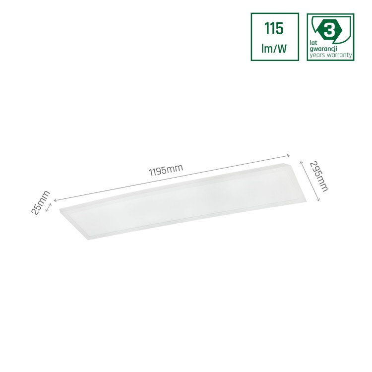 ALGINE Panel Backlight 40W WW 230V 120st IP20 300x1200x25 Biały SLI035059WW_PW SPECTRUM LED