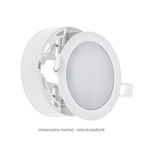 ALGINE ECO 2w1 Natynk-Podtynk Downlight 6W NW 230V 110st IP20 IK06 115x35mm białe Biały okrągłe okrągła SLI037027NW_PW SPECTRUM LED