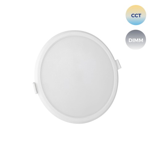 ALGINE Downlight 12W 230V 120st IP20 IK06 FI162x35mm białe Biały okrągłe okrągła CCT+DIM Wi-Fi SMART SLI038016CCT SPECTRUM LED