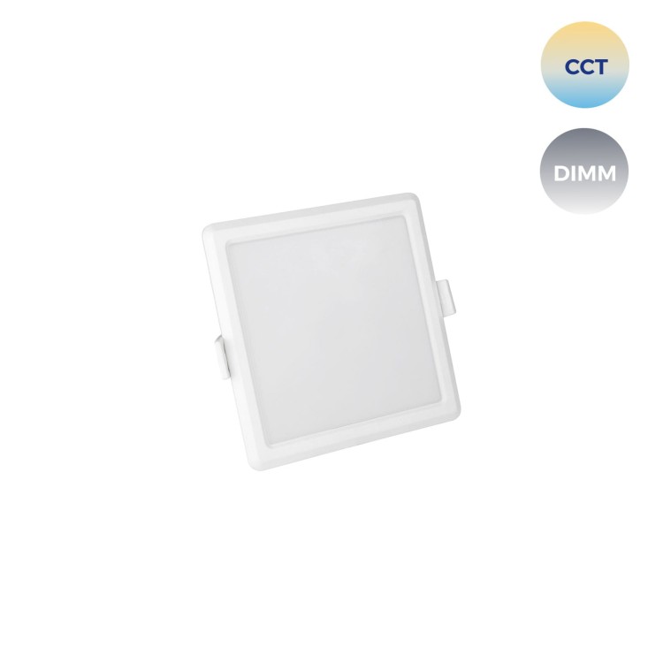 ALGINE Downlight 6W 230V 120st IP20 IK06 112x112x 35mm Biały kwadrat CCT+DIM Wi-Fi SMART SLI038018CCT SPECTRUM LED