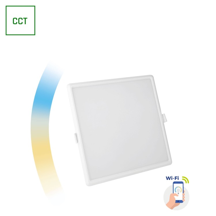 ALGINE Downlight 22W 230V 120st IP20 IK06 215x215 x38mm Biały kwadrat CCT+DIM Wi-Fi SMART SLI038020CCT SPECTRUM LED