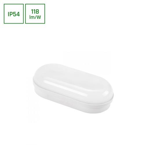 TECHNIC Lampa kanałowa 8W NW 230V 120st IP54 IK10 157x80x46mm Biały owalna SLI041044NW_PW SPECTRUM LED