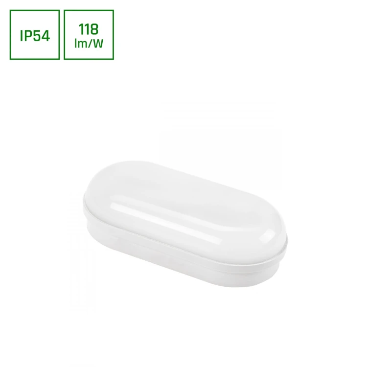TECHNIC Lampa kanałowa 8W NW 230V 120st IP54 IK10 157x80x46mm Biały owalna SLI041044NW_PW SPECTRUM LED