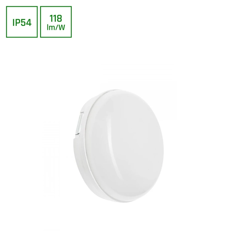 TECHNIC Lampa kanałowa 8W NW 230V 120st IP54 IK10 140x48mm białe Biały okrągłe okrągła SLI041045NW_PW SPECTRUM LED