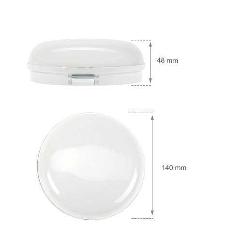 TECHNIC Lampa kanałowa 8W NW 230V 120st IP54 IK10 140x48mm białe Biały okrągłe okrągła SLI041045NW_PW SPECTRUM LED
