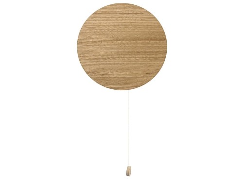 Lampa ścienna Kinkiet Industrialny Loft MINIMAL I 9377 NOWODVORSKI Lighting G9 okrąg drewniany 20cm z włącznikiem nowoczesna oprawa oświetleniowa drewno sklejka dębowy OAK pojedynczy Inspiracje Premium