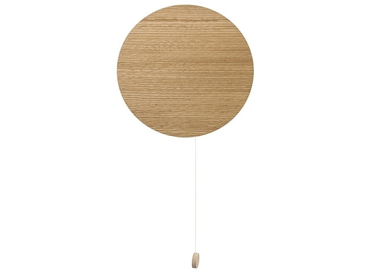 Lampa ścienna Kinkiet Industrialny Loft MINIMAL I 9377 NOWODVORSKI Lighting G9 okrąg drewniany 20cm z włącznikiem nowoczesna oprawa oświetleniowa drewno sklejka dębowy OAK pojedynczy Inspiracje Premium