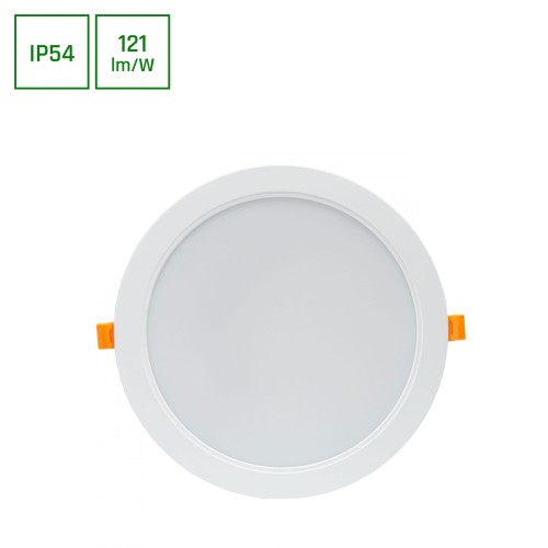 DURE 3 Downlight 24W NW 230V 110st IP54 IK06 220x34 białe Biały okrągłe okrągła Zasilacz zintegrowany SLI043009NW_PW SPECTRUM LED