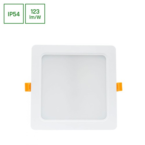 DURE 3 Downlight 18W NW 230V 110st IP54 IK06 170x170x34 Biały Kwadratowa Zasilacz zintegrowany SLI043011NW_PW SPECTRUM LED