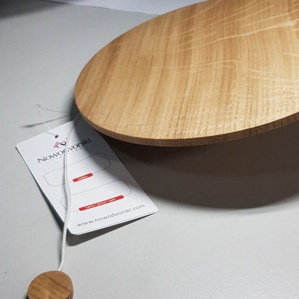 Lampa ścienna Kinkiet Industrialny Loft MINIMAL I 9377 NOWODVORSKI Lighting G9 okrąg drewniany 20cm z włącznikiem nowoczesna oprawa oświetleniowa drewno sklejka dębowy OAK pojedynczy Inspiracje Premium