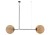 Lampa sufitowa wisząca Industrialna Loft MINIMAL II zwis 9375 NOWODVORSKI Lighting E27 x2 oświetleniowa żyrandol nowoczesna metal drewno sklejka dębowy OAK podwójna Inspiracje Premium