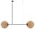 Lampa sufitowa wisząca Industrialna Loft MINIMAL II zwis 9375 NOWODVORSKI Lighting E27 x2 oświetleniowa żyrandol nowoczesna metal drewno sklejka dębowy OAK podwójna Inspiracje Premium