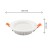 DURE 3 MAX Downlight 12W WW 230V 110st IP44 IK06 Fi140x30 Biały okrągły 5 Lat Gwarancji SLI043013WW_PW SPECTRUM LED
