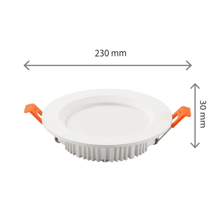DURE 3 MAX Downlight 28W CW 230V 110st IP44 IK06 Fi230x30 Biały okrągły 5 Lat Gwarancji SLI043015CW_PW SPECTRUM LED