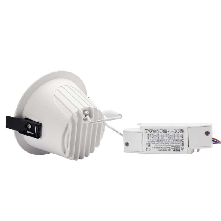 Oprawa sufitowa ORBITO Downlight 6-20W NW 230V 40st IP44 Ra90 UGR<19 139X85MM Biały/Czarny mat okr. regulacja mocy 5 l SLI043019NW_PW SPECTRUM LED