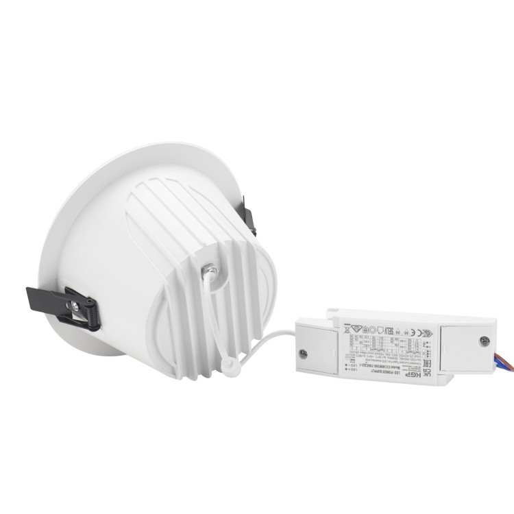 Oprawa sufitowa ORBITO Downlight 14-27W WW 230V 40st IP44 Ra90 UGR<19 169X95MM Biały/Czarny mat okr. regulacja mocy 5 SLI043020WW_PW SPECTRUM LED