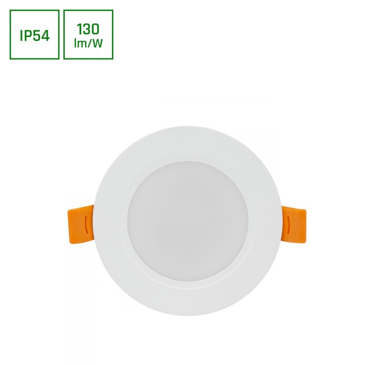 DURE 3 Downlight 5W CW 230V 110st IP54 IK06 95x31 białe Biały okrągłe okrągła Zasilacz zintegrowany SLI043021CW_PW SPECTRUM LED
