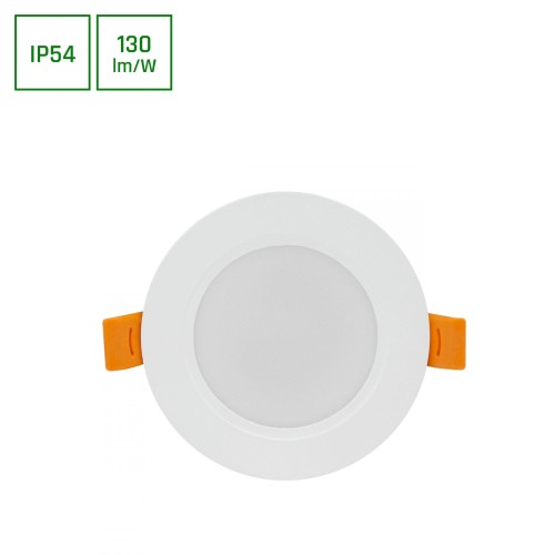 DURE 3 Downlight 5W WW 230V 110st IP54 IK06 95x31 białe Biały okrągłe okrągła Zasilacz zintegrowany SLI043021WW_PW SPECTRUM LED
