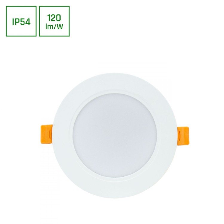 DURE 3 Downlight 8W NW 230V 110st IP54 IK06 118x31 białe Biały okrągłe okrągła Zasilacz zintegrowany SLI043022NW_PW SPECTRUM LED