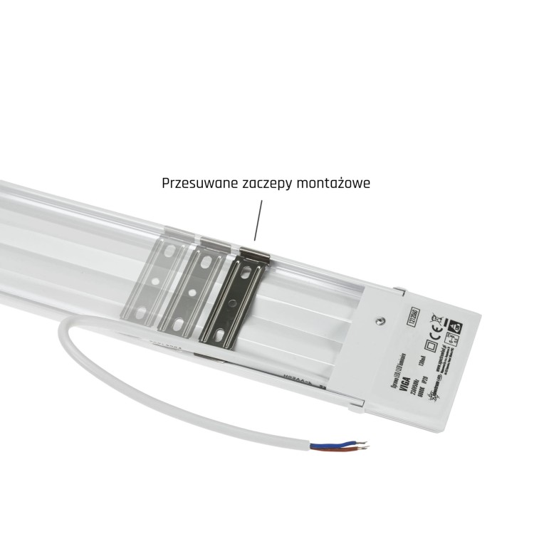 VIGA Liniowa 600mm 18W CW 230V 120st IP20 76x600x26mm Biały SLI045003CW_PW SPECTRUM LED