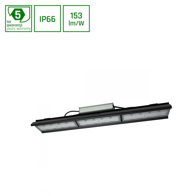 Oprawa przemysłowa HALLS LINE HIGH BAY 150W NW 230V 75X140ST IP66 IK10 745X126X95MM Czarny 5 Lat Gwarancji 0-10V SLI048003NW_PW SPECTRUM LED do hali