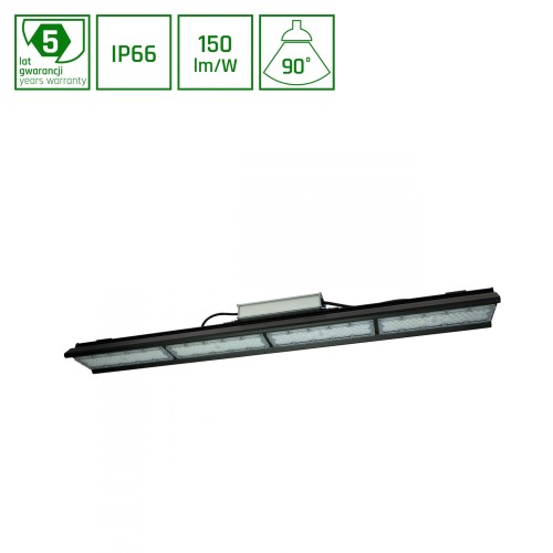Oprawa przemysłowa HALLS LINE HIGH BAY 200W NW 230V 90ST IP66 IK10 990X126X95MM Czarny 5 Lat Gwarancji 0-10V SLI048004NW_PW SPECTRUM LED do hali