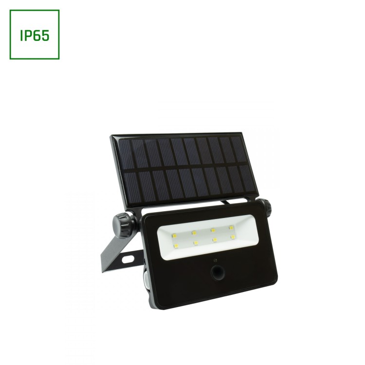 NOCTIS SOLARIS MINI Naświetlacz 2W CW 110st IP65 175x145x30mm Czarny SLI050001 SPECTRUM LED solarny