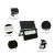 NOCTIS SOLARIS MINI Naświetlacz 2W CW 110st IP65 175x145x30mm Czarny SLI050001 SPECTRUM LED solarny