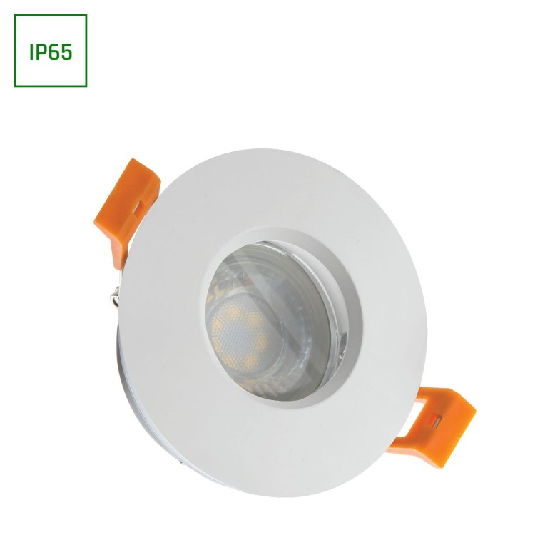 Oprawa sufitowa FIALE IV GU10 Oczko GU10 250V IP65 FI83x51mm białe Biały okrągłe okrągła SLIP001005 SPECTRUM LED podtynkowa