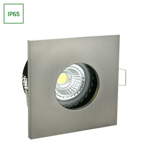 Oprawa sufitowa FIALE IV GU10 Oczko GU10 250V IP65 82x82x52mm Srebrny kwadratowe SLIP001008 SPECTRUM LED podtynkowa