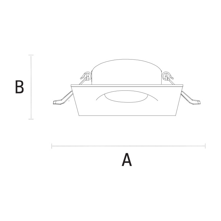Oprawa sufitowa FIALE V GU10 Oczko GU10 250V IP20 85x85x35mm Biały kwadratowe SLIP001010 SPECTRUM LED podtynkowa