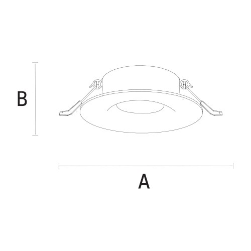 Oprawa sufitowa FIALE V GU10 Oczko GU10 250V IP20 FI85x35mm Czarny okrągła SLIP001014 SPECTRUM LED podtynkowa