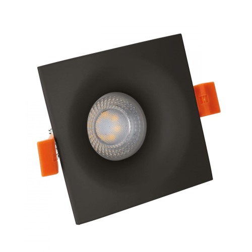Oprawa sufitowa FIALE V GU10 Oczko GU10 250V IP20 85x85x35mm Czarny kwadratowe SLIP001015 SPECTRUM LED podtynkowa