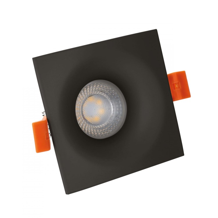 Oprawa sufitowa FIALE V GU10 Oczko GU10 250V IP20 85x85x35mm Czarny kwadratowe SLIP001015 SPECTRUM LED podtynkowa