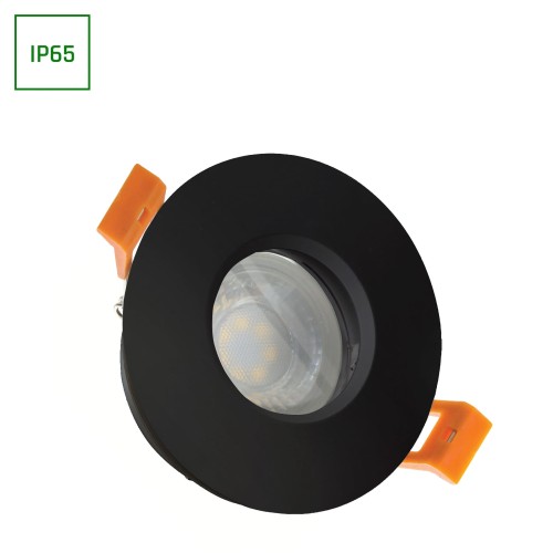 Oprawa sufitowa FIALE IV GU10 Oczko GU10 250V IP65 FI83x51mm Czarny okrągła SLIP001016 SPECTRUM LED podtynkowa