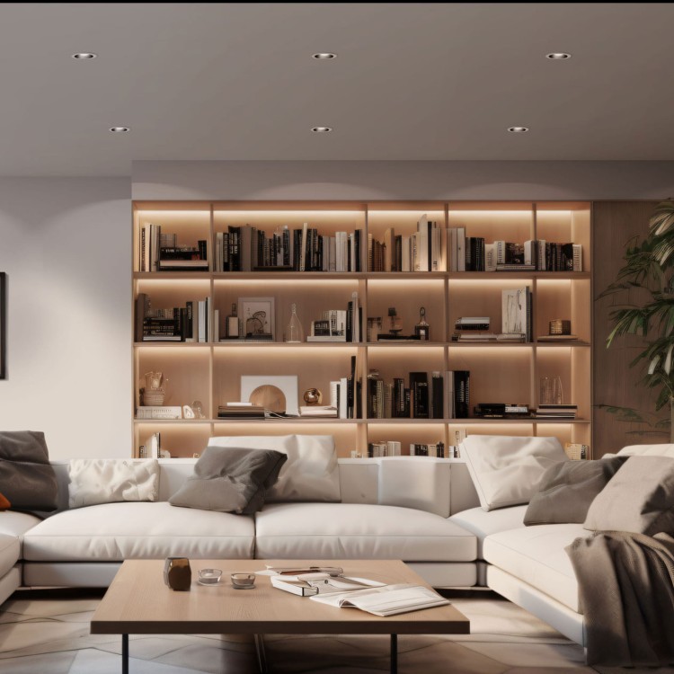 Oprawa sufitowa FIALE COMFORT ANTI - GLARE GU10 Oczko GU10 250V IP20 FI85x50mm białe Biały okrągłe okrągła Środek Srebrny Ruchoma SLIP001018 SPECTRUM LED podtynkowa