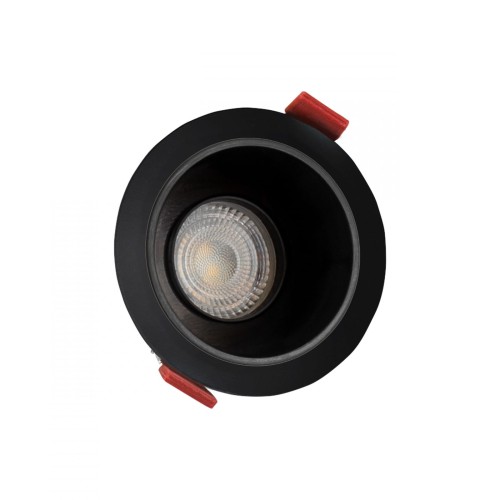 Oprawa sufitowa FIALE COMFORT ANTI - GLARE GU10 Oczko GU10 250V IP20 FI85x50mm Czarny okrągła Środek czarny Ruchoma SLIP001019 SPECTRUM LED podtynkowa