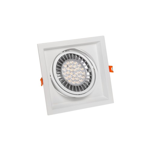 Oprawa sufitowa downlight MDD MAXI UNO GU10 X 1 AR111 250V IP20 186x186x43mm Biały SLIP002007 SPECTRUM LED podtynkowa