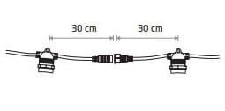 Lampki ogrodowe Girlanda Łańcuch Party do Ogrodu wymienne Żarówki FESTOON LIGHTS 10XE27 7873 NOWODVORSKI Lighting 6m IP65 Dekoracyjny 10 x LED E27 Dekoracja sznur czarny Inspiracje Premium